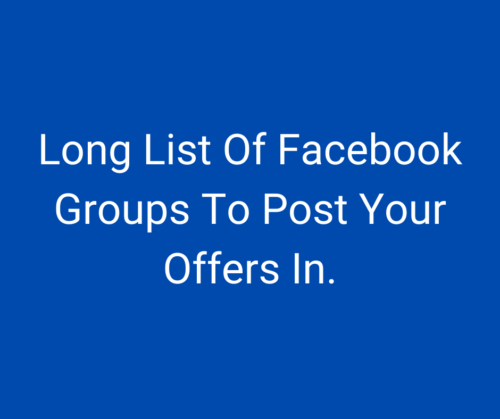 facebook groups to post your offers in